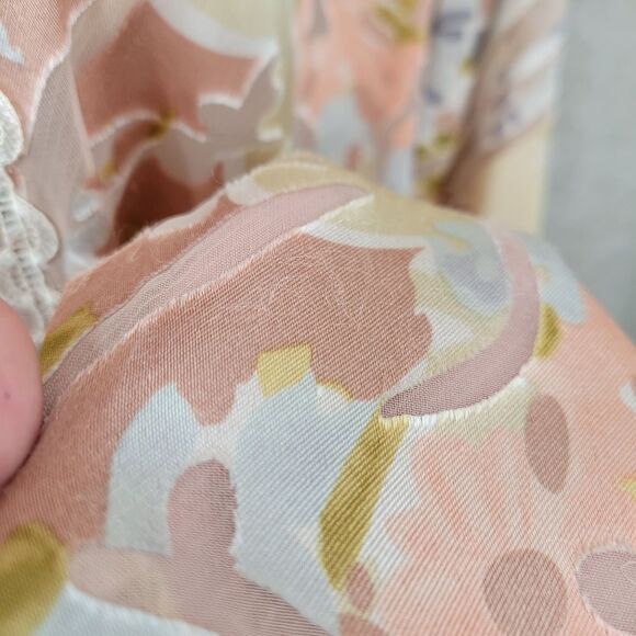 Upcycled Tie Front Burnout Duster Longline Long Sleeves - Picture 5 of 14